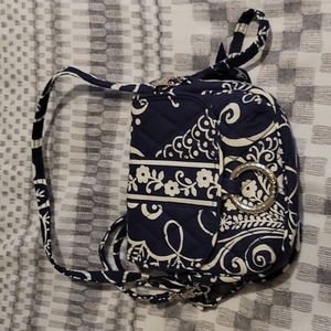 Vera Bradley Small Crossbody Navy Blue and White bag